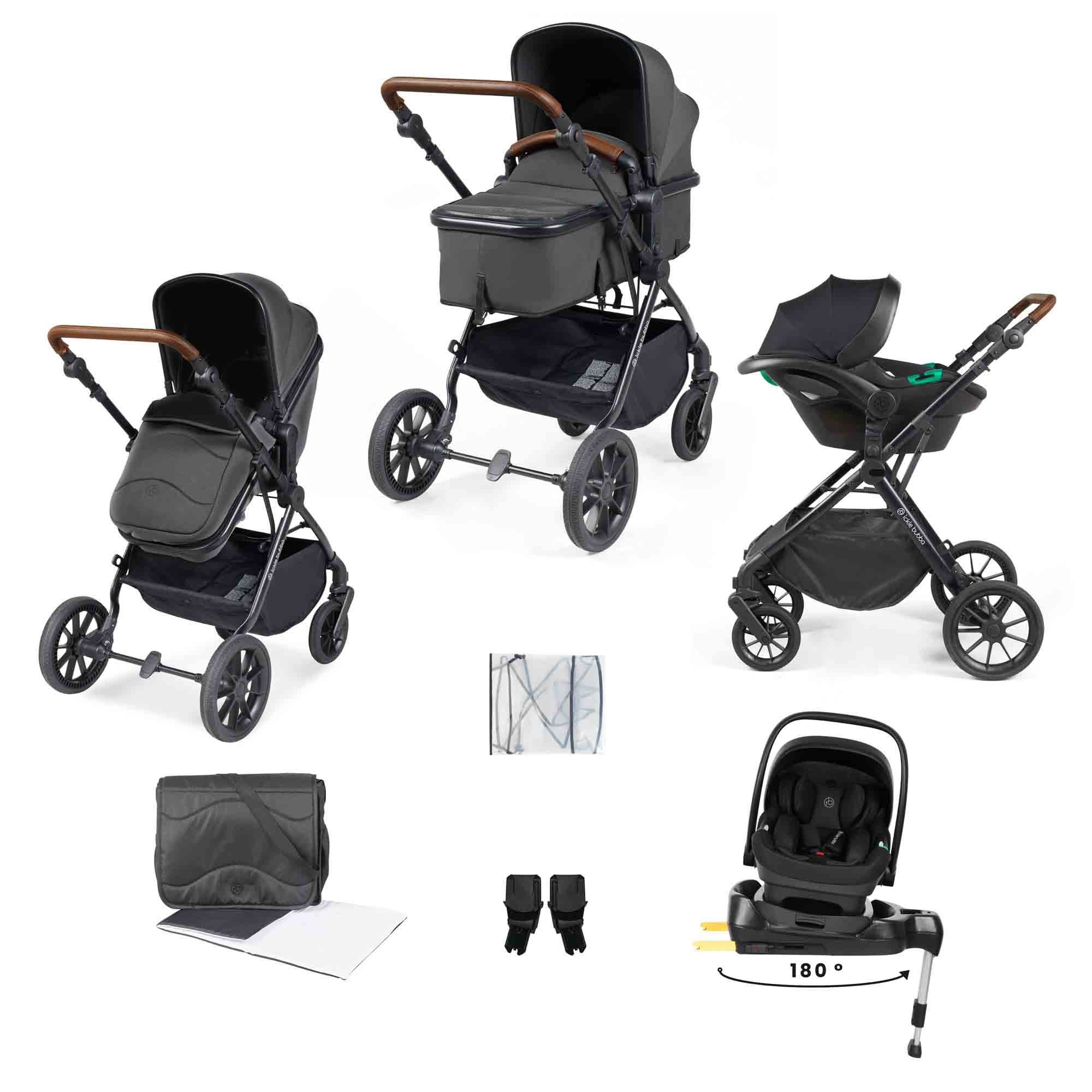 Cosmo One Cosmo All-in-One Nimbus 180° Spin i-Size Reisesystem mit ISOFIX-Basis ...