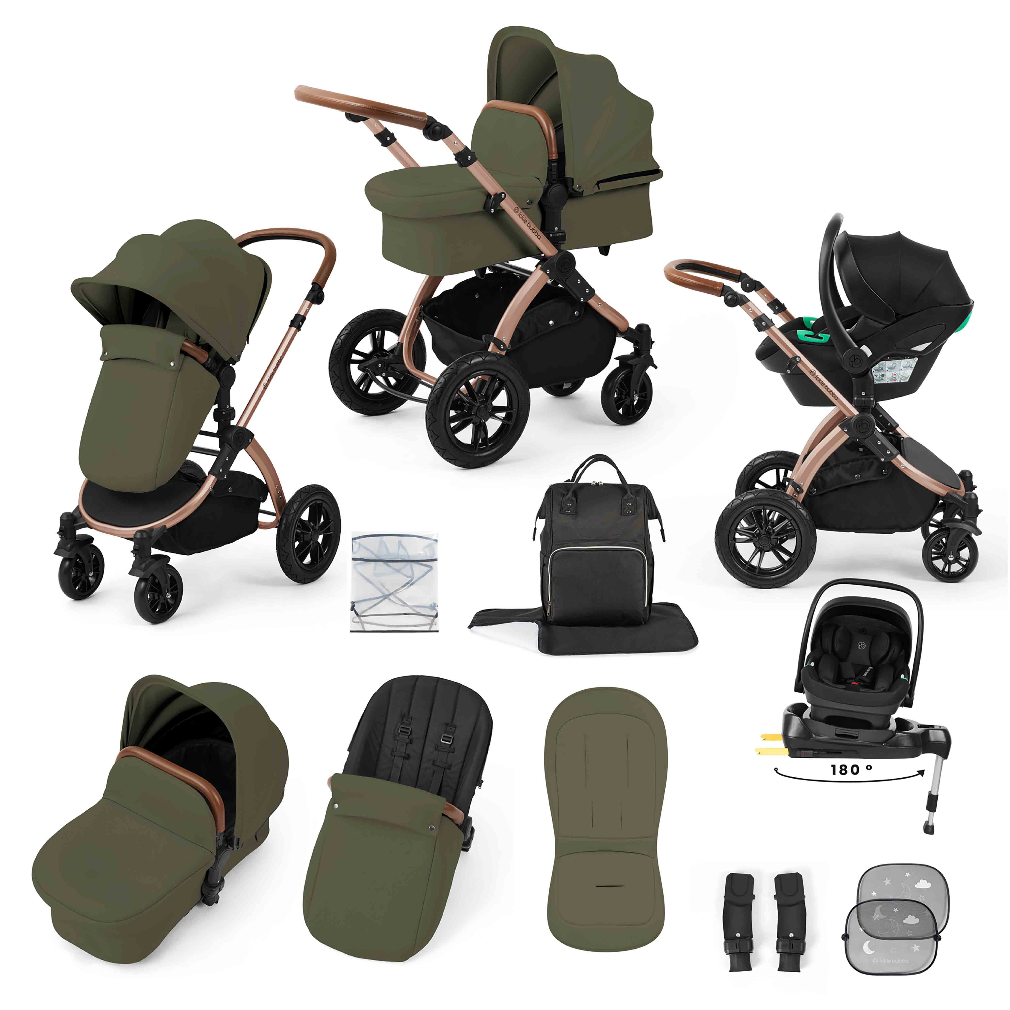 Stomp Luxe All-in-One Nimbus 180° Spin i-Size Reisesystem mit ISOFIX-Basis