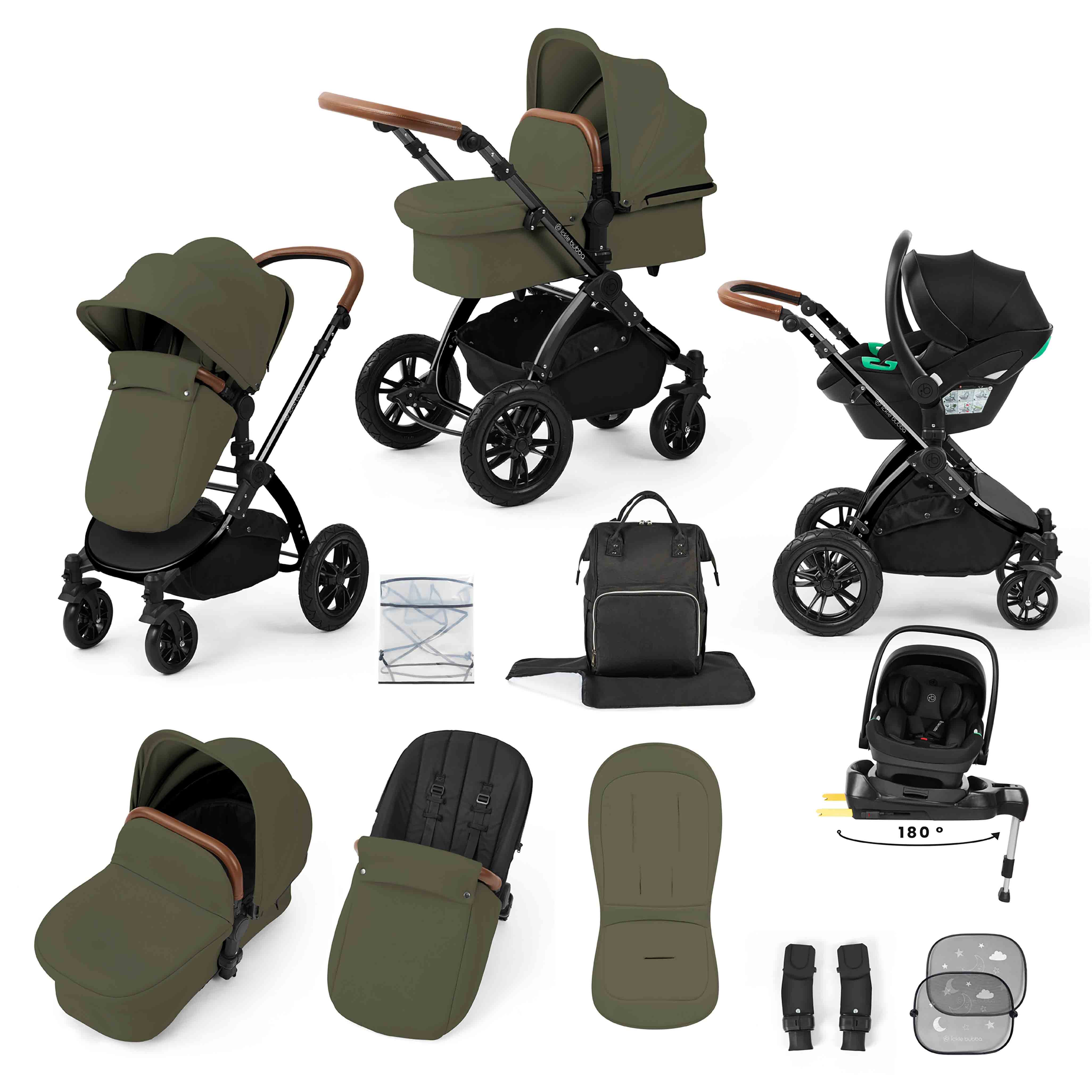 Stomp Luxe All-in-One Nimbus 180° Spin i-Size Reisesystem mit ISOFIX-Basis