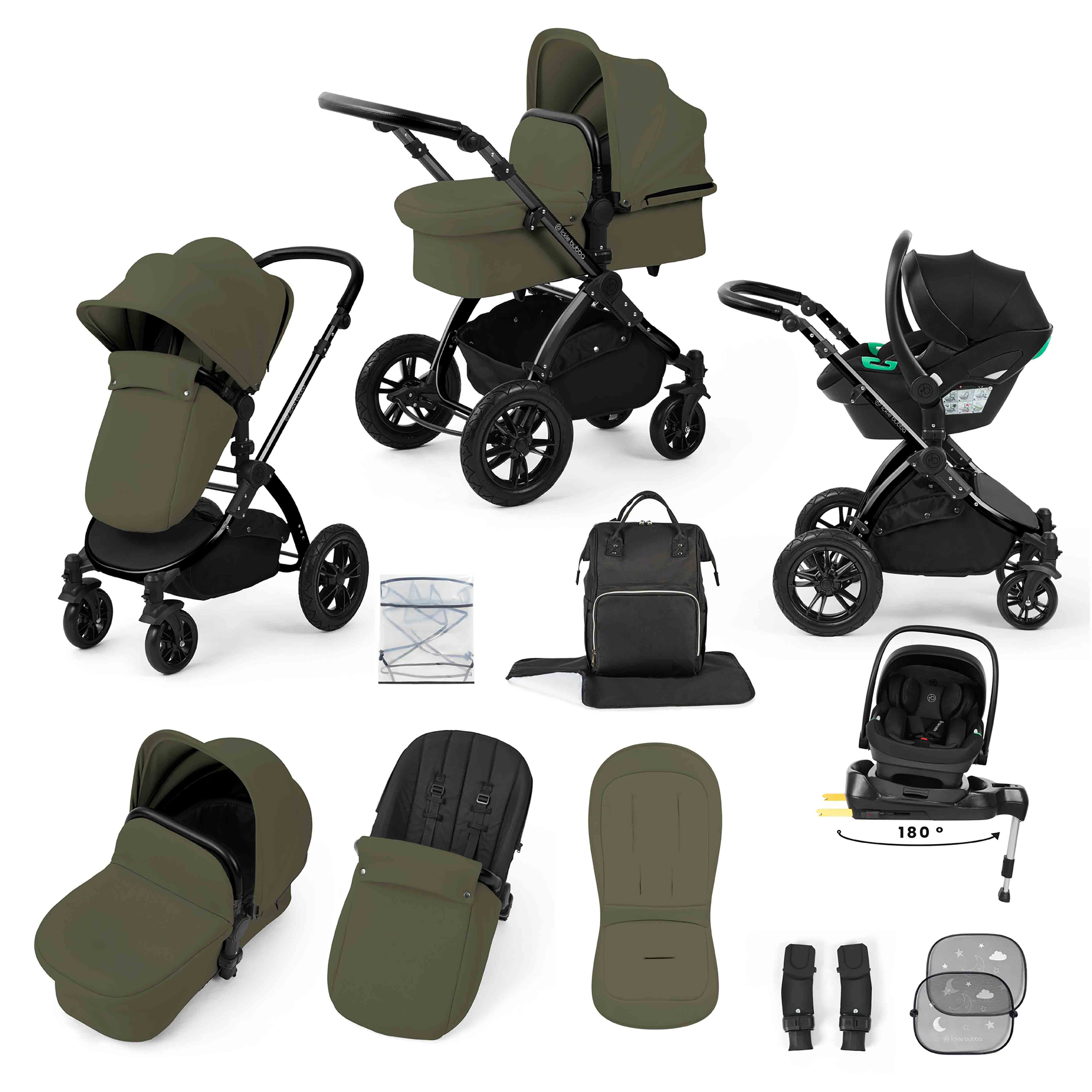 Stomp Luxe All-in-One Nimbus 180° Spin i-Size Reisesystem mit ISOFIX-Basis
