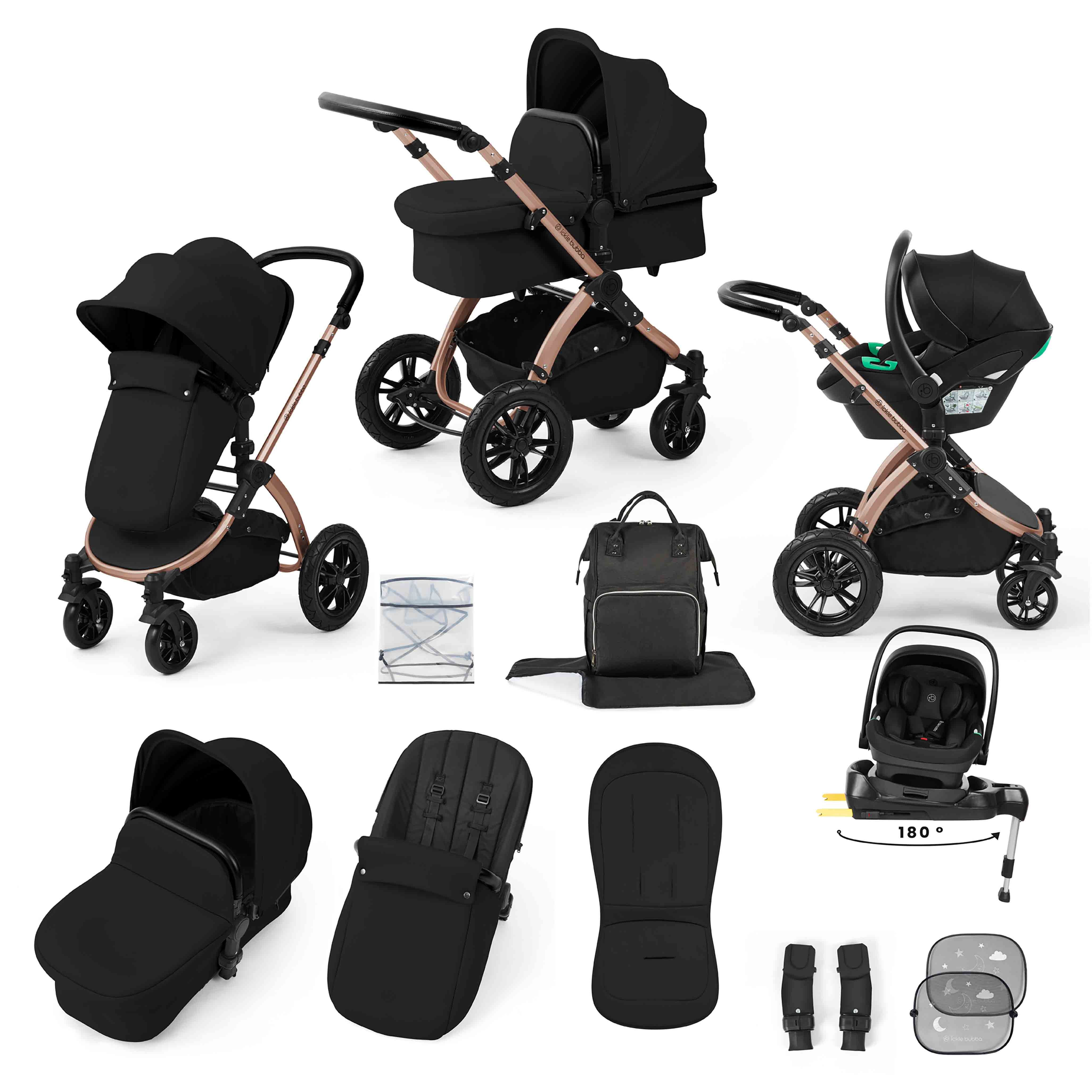 Stomp Luxe All-in-One Nimbus 180° Spin i-Size Reisesystem mit ISOFIX-Basis