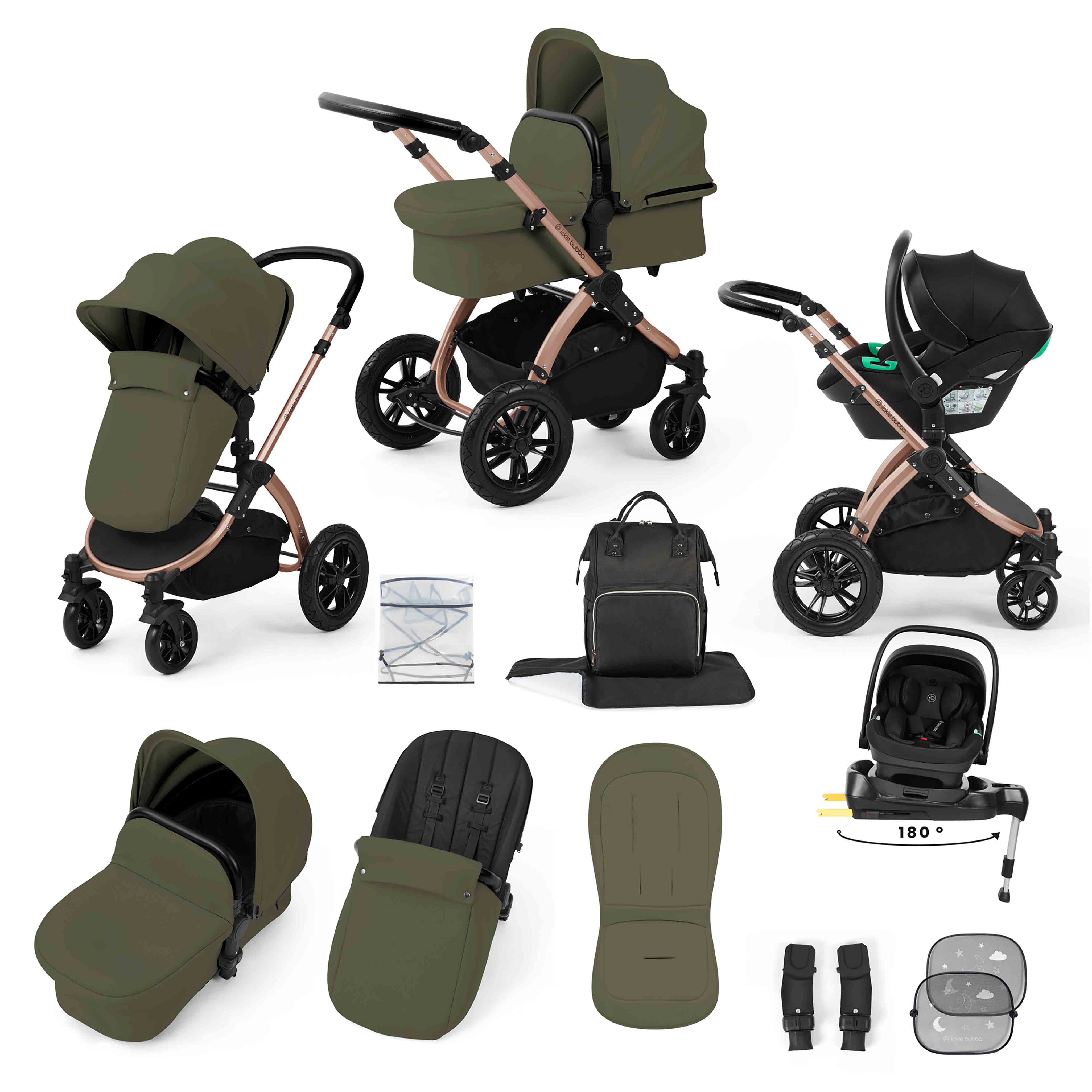 Stomp Luxe All-in-One Nimbus 180° Spin i-Size Reisesystem mit ISOFIX-Basis